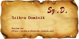Szikra Dominik névjegykártya